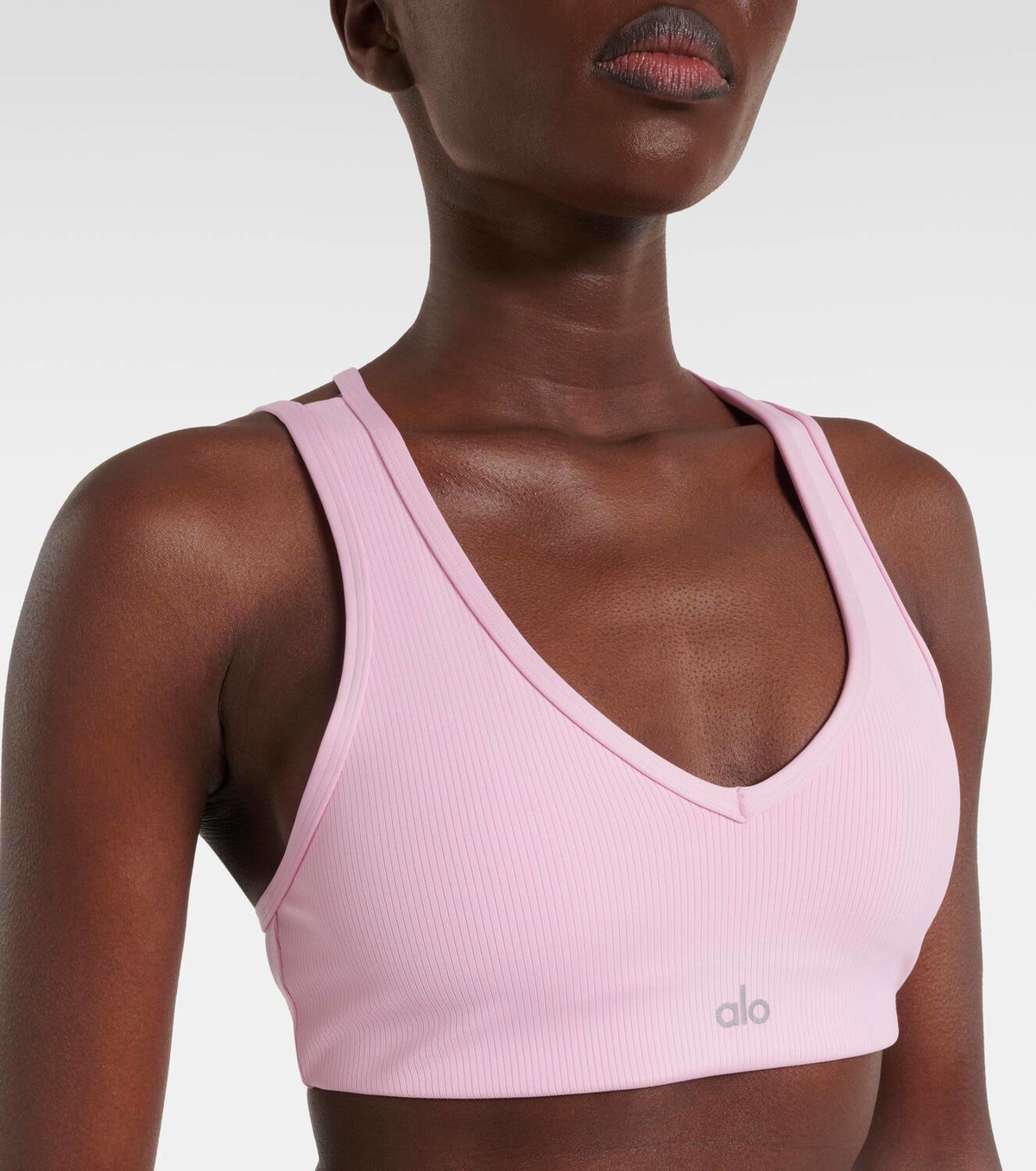 Alo Yoga Airlift Jump Start ribbed-knit sports bra
