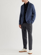 ERMENEGILDO ZEGNA - Slim-Fit Striped Wool Trousers - Blue