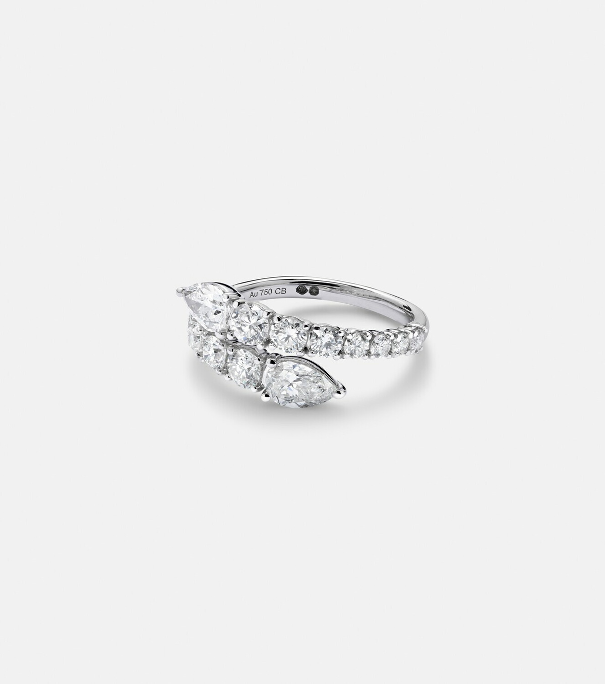 Bucherer Fine Jewellery Classics Twist 18kt white gold ring with diamonds