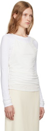 COLLEEN ALLEN SSENSE Exclusive White Draped T-shirt