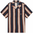 Dickies Men's Forest Stripe Vacation Shirt in Dark Navy