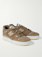 New Balance - 550 Leather-Trimmed Suede and Mesh Sneakers - Brown