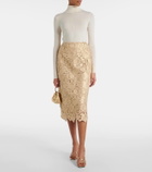 Oscar de la Renta Guipure lace pencil skirt