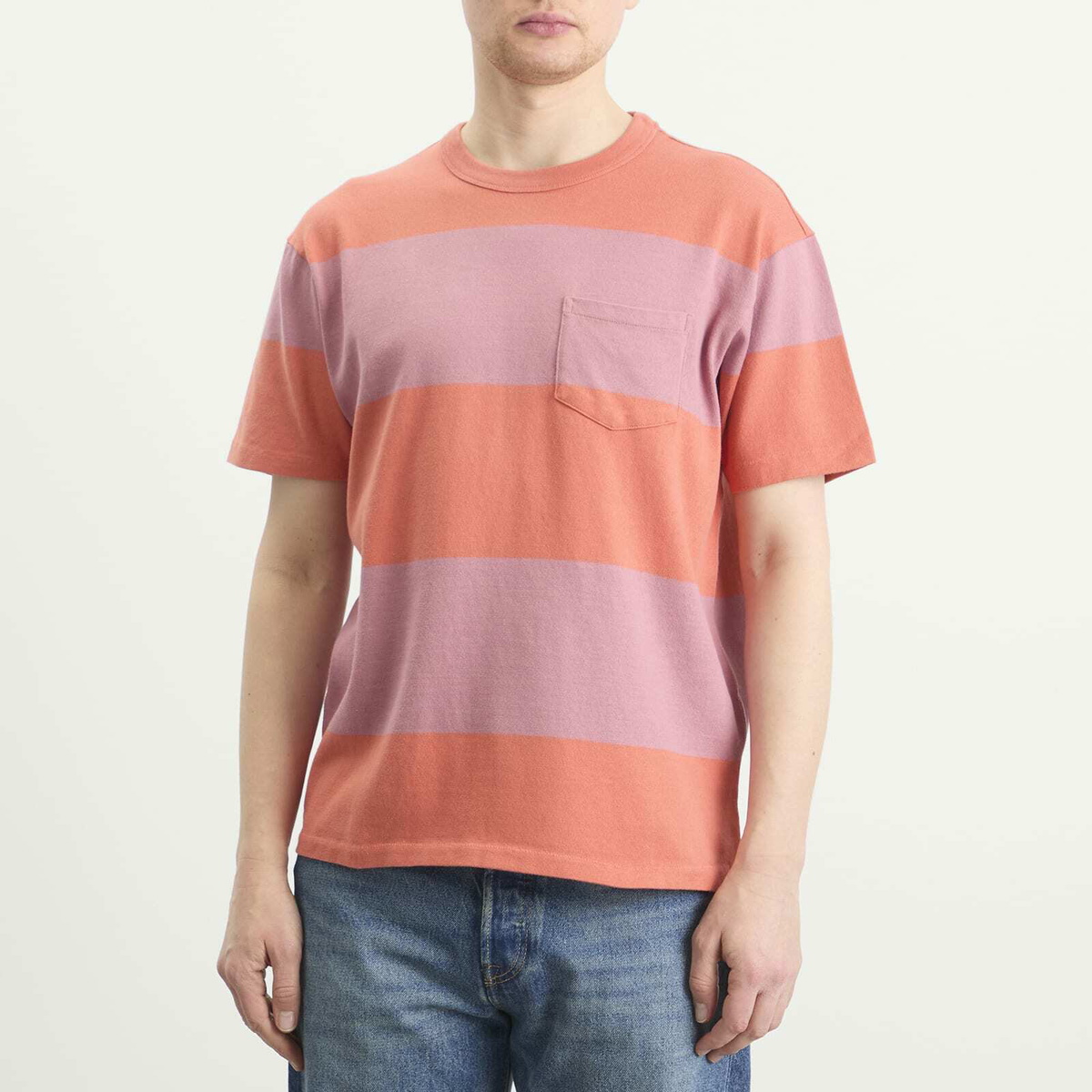 Levi's Men's LVC 1960s Casuals T-Shirt in Ginger Stripe