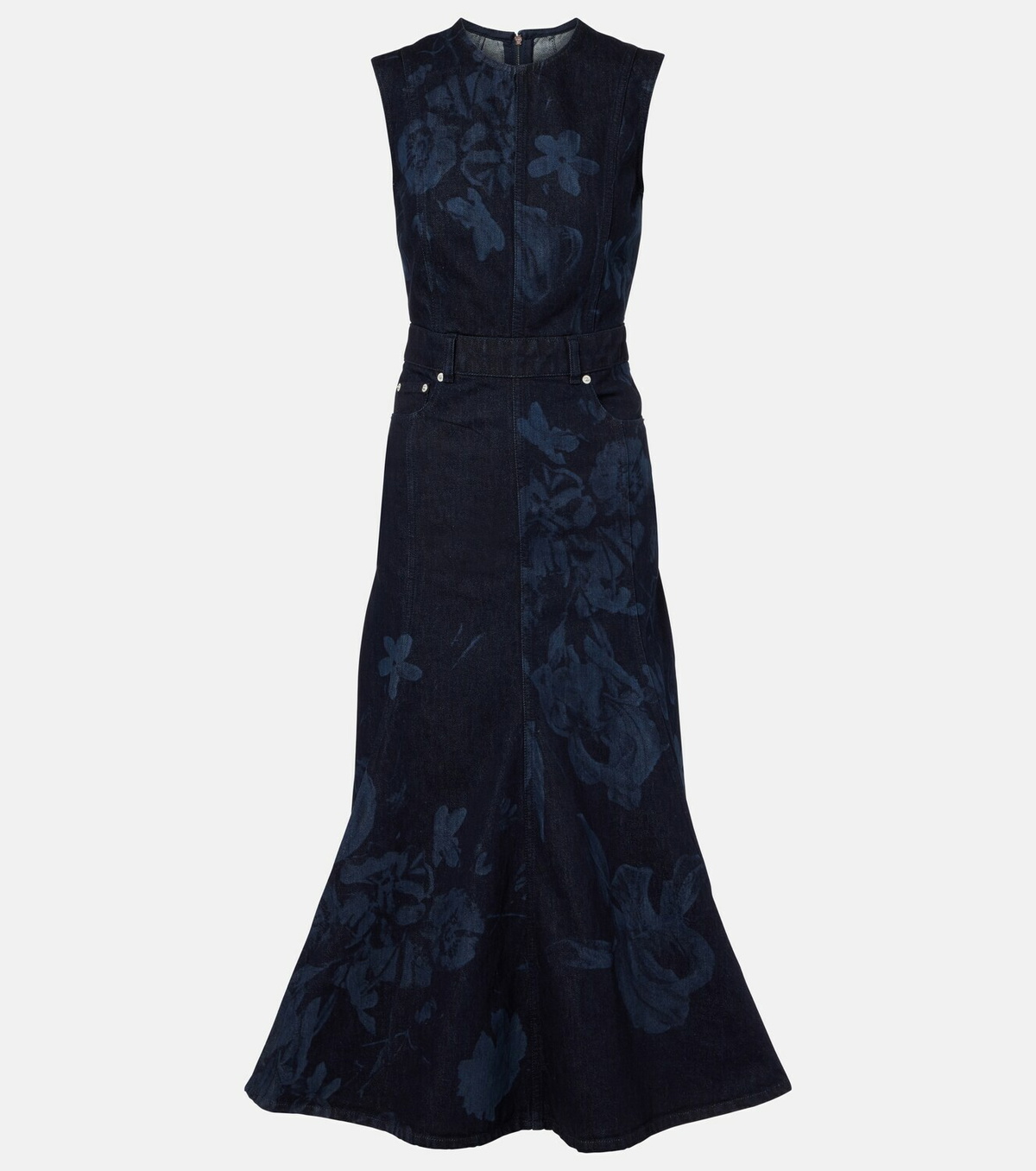 Erdem Floral denim midi dress