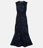 Erdem Floral denim midi dress