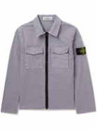 Stone Island Junior - Ages 10-12 Logo-Appliquéd Cotton-Blend Canvas Jacket - Purple