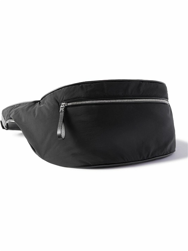 Photo: Bottega Veneta - Leather-Trimmed Paper Nylon Belt Bag