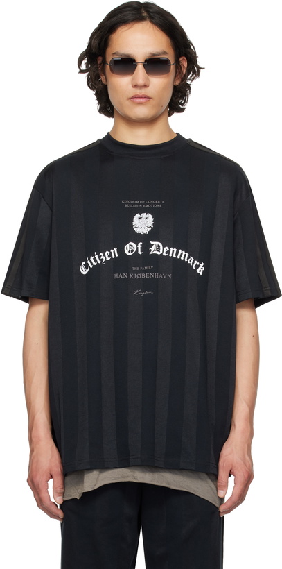 Photo: Han Kjobenhavn Black Football Jersey T-shirt