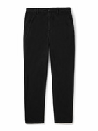 Incotex - Slim-Fit Straight-Leg Pleated Cotton-Twill Chinos - Black