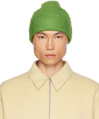 Acne Studios Green Wool Mohair Beanie