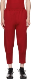 CFCL Red Fluted Trousers