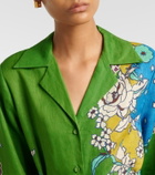 Alémais Nanci printed linen shirt dress