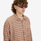 Loewe Eyewear Slim Rectangular Sunglasses in Brown 