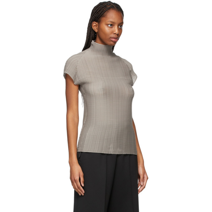 Issey Miyake Grey Wooly Pleats 1 Turtleneck Issey Miyake Men