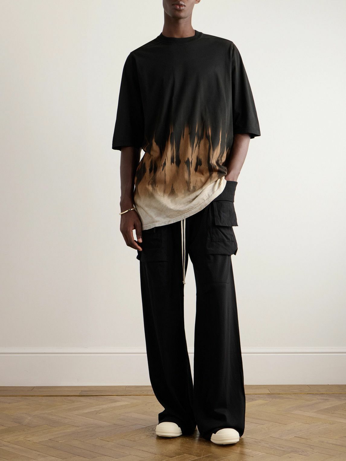 DRKSHDW by Rick Owens - Oversized Printed Cotton-Jersey T