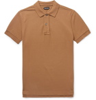 TOM FORD - Garment-Dyed Cotton-Piqué Polo Shirt - Men - Tan