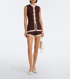 Posse Hattie crochet-trimmed top