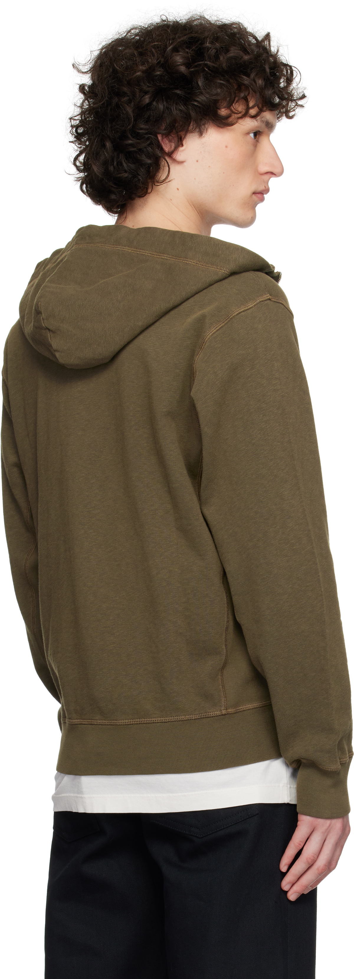パーカー・フーディ STONE  MALFILE' FLEECE \"OLD EFFECT\" LOGO HOODIE Stone Island Malfile Fleece Garment Dyed Old Effect Zip