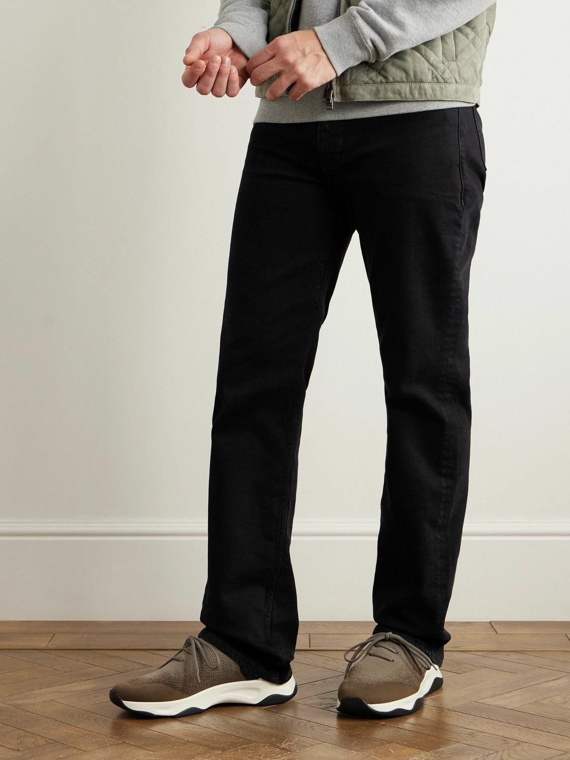Berluti - Shadow Scritto Venezia Leather-Trimmed Stretch-Knit Sneakers - Green