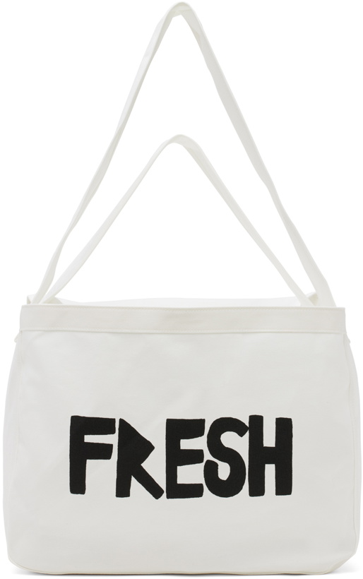 Photo: Comme des Garçons Shirt White Brett Westfall Edition 'Fresh' Tote