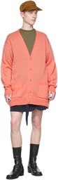 Dries Van Noten Orange Mohair Cardigan