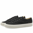 Common Projects Men's Tournament Low Classic Canvas Sneakers in Black