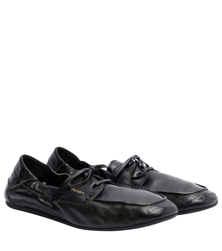 Photo: Prada Shuffle leather boat shoes