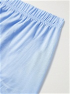Hanro - Mercerised Cotton-Jersey Boxer Shorts - Blue