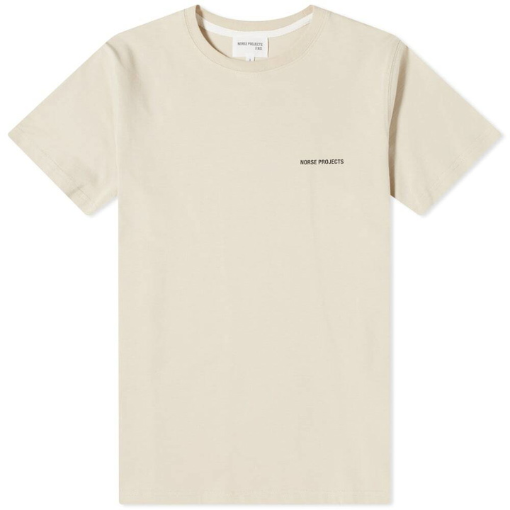 Photo: Norse Projects Men's Niels Standard NP Logo T-Shirt - END. Exclusive in Oatmeal