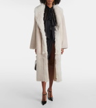 Nour Hammour Isadora shearling wrap coat