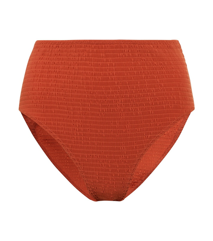 Photo: Toteme - Smocked high-rise bikini bottoms