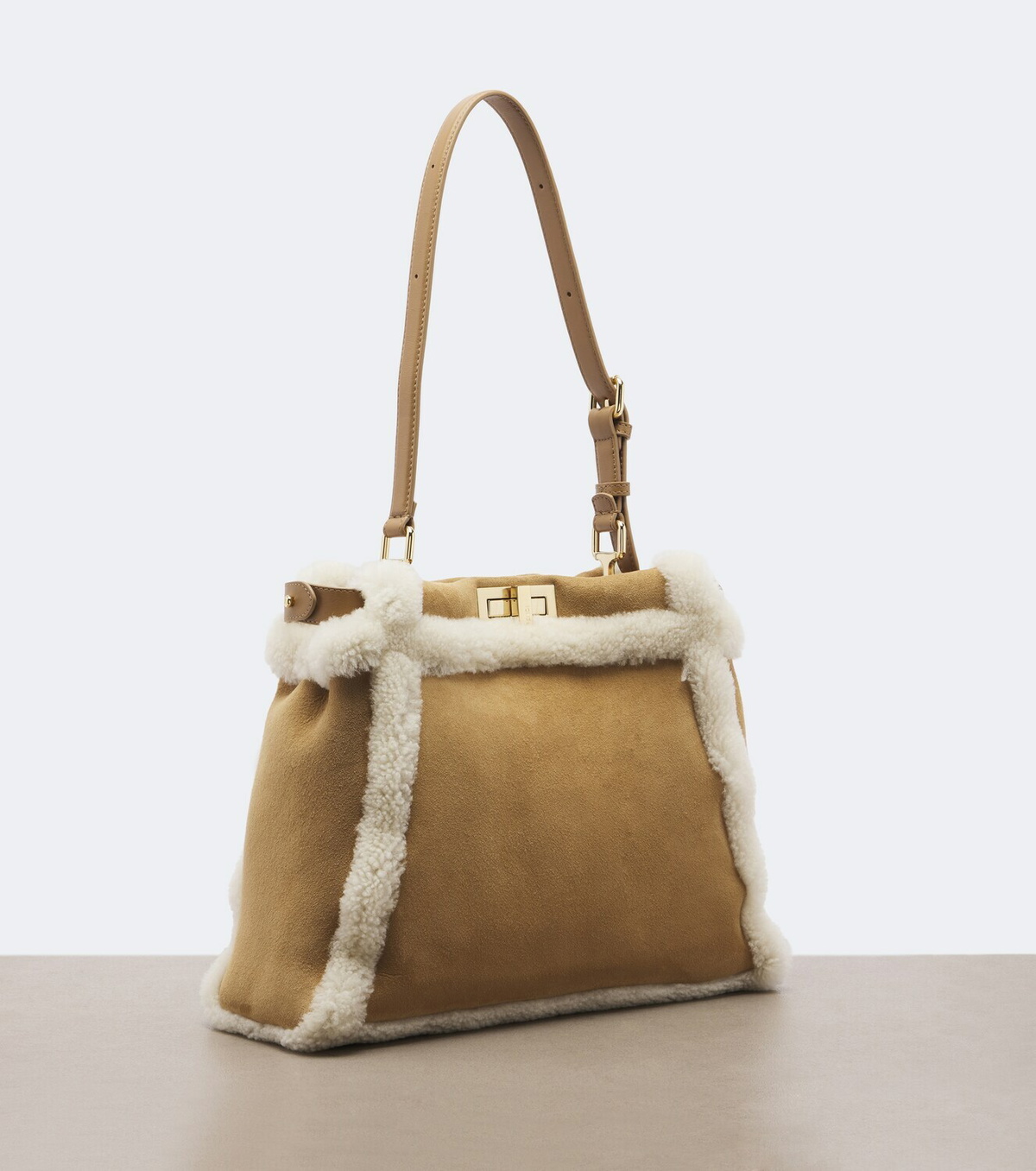 Fendi Peekaboo® Medium suede shoulder bag