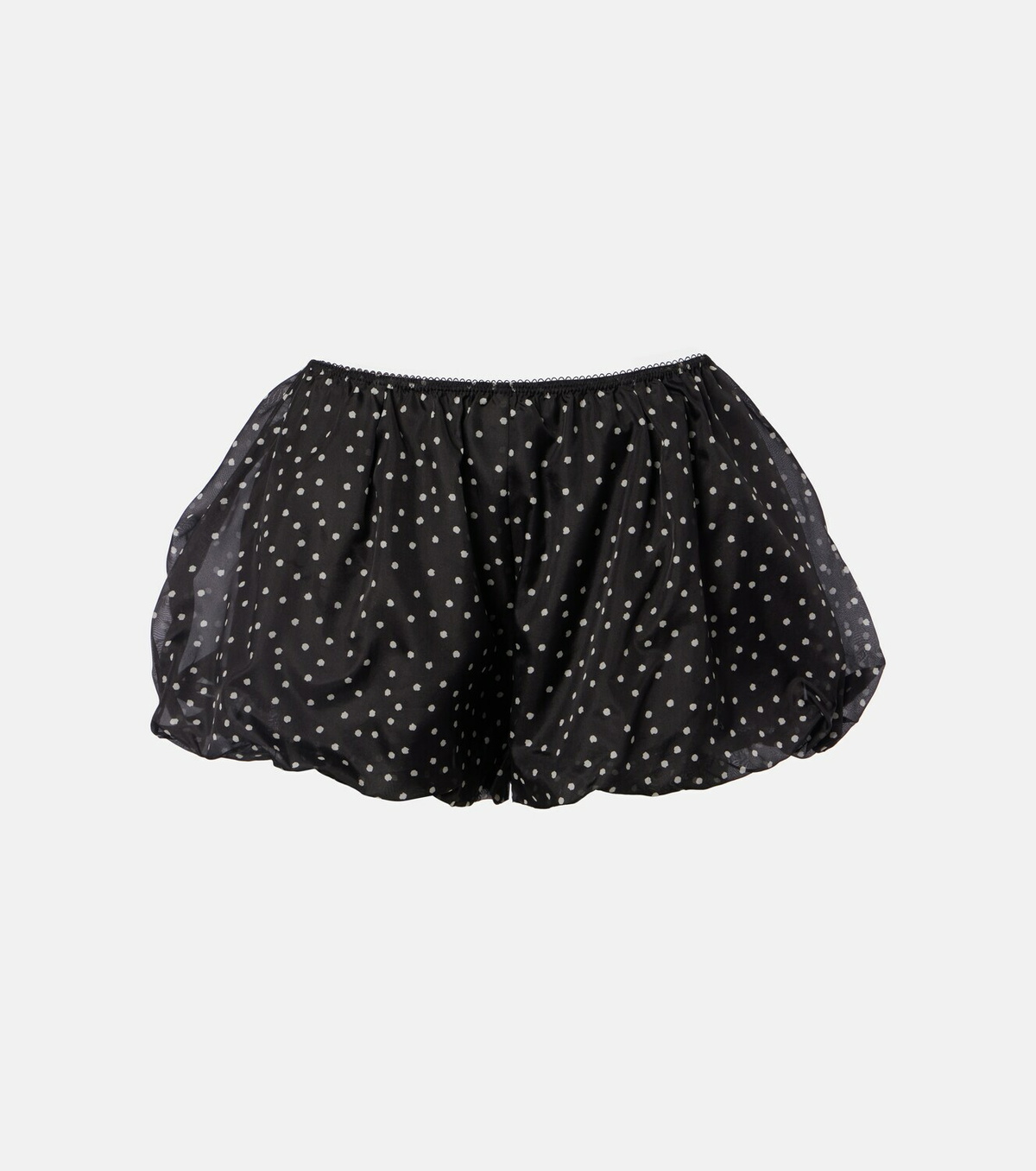 SIR Polka-dot high-rise silk shorts