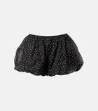 SIR Polka-dot high-rise silk shorts
