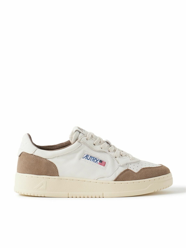 Photo: Autry - Medalist Suede-Trimmed Leather Sneakers - White