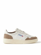 Autry - Medalist Suede-Trimmed Leather Sneakers - White