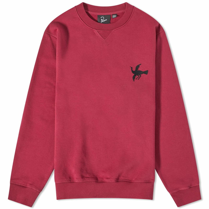 Photo: By Parra Men's Snaked By Ahorse Crew Sweat in Beet Red