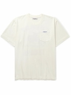 CHERRY LA - Tijuana Cowboy Stone-Washed Logo-Print Cotton-Jersey T-Shirt - Neutrals