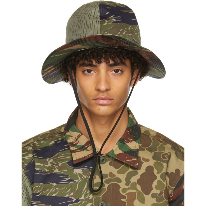 Photo: South2 West8 Khaki and Brown Camo Crusher Bucket Hat