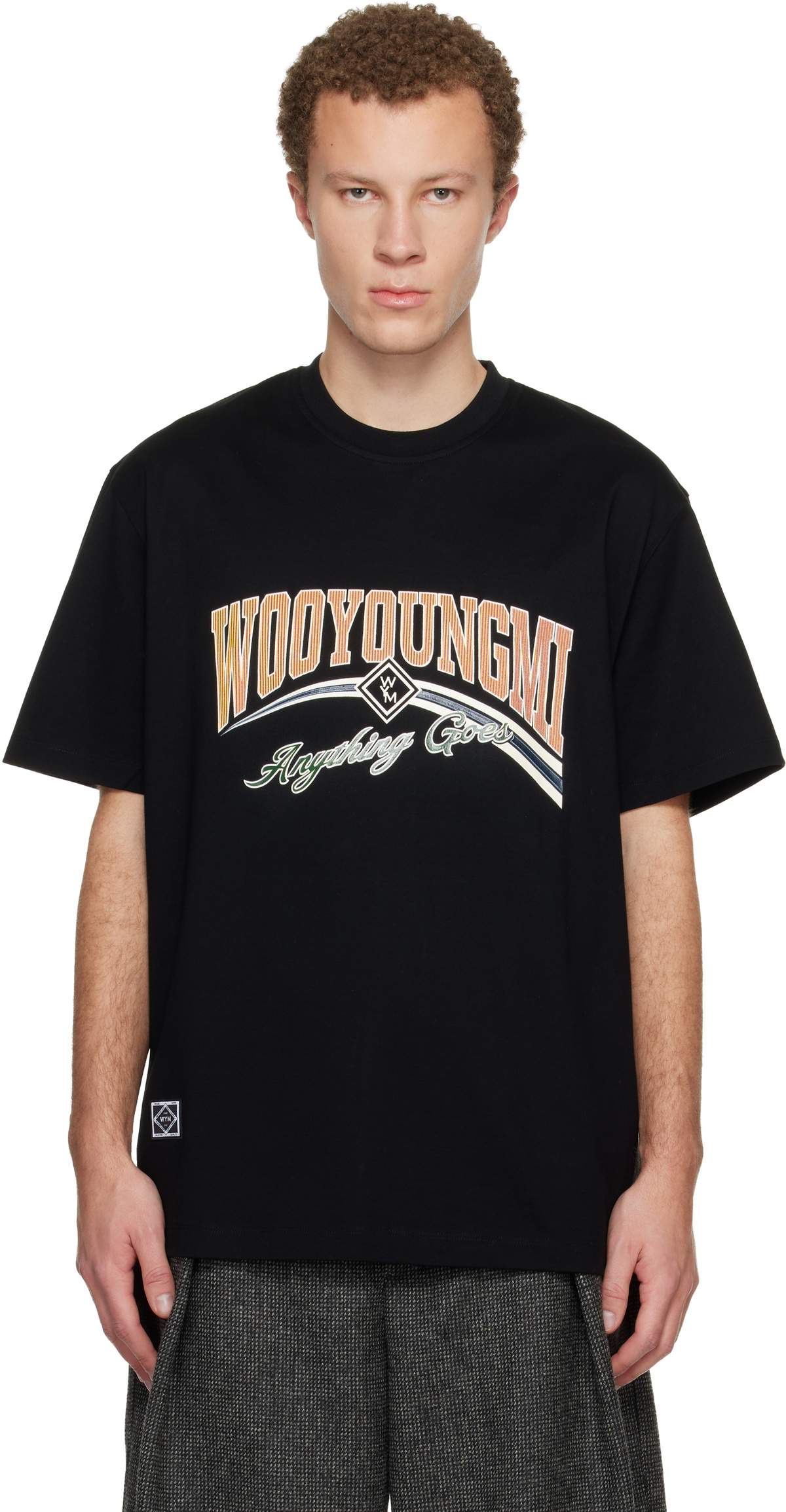 Wooyoungmi Men's Jellyfish Logo T-Shirt in Black Wooyoungmi