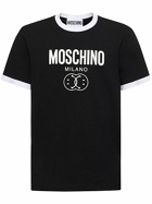 MOSCHINO - Logo Print Stretch Cotton Jersey T-shirt