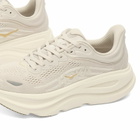 Hoka One One Women's Bondi 9 Sneaker in River Rock Grey/Alabaster