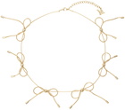 Marland Backus SSENSE Exclusive Gold Bow Choker