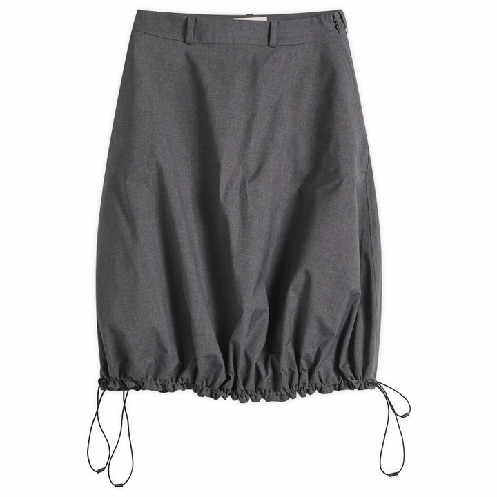 Photo: Coperni Women's TECHNICAL TAILORED BALLOON MIDI SKIRT in Grey