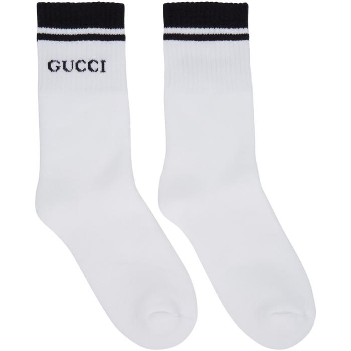 Photo: Gucci White Logo Socks 