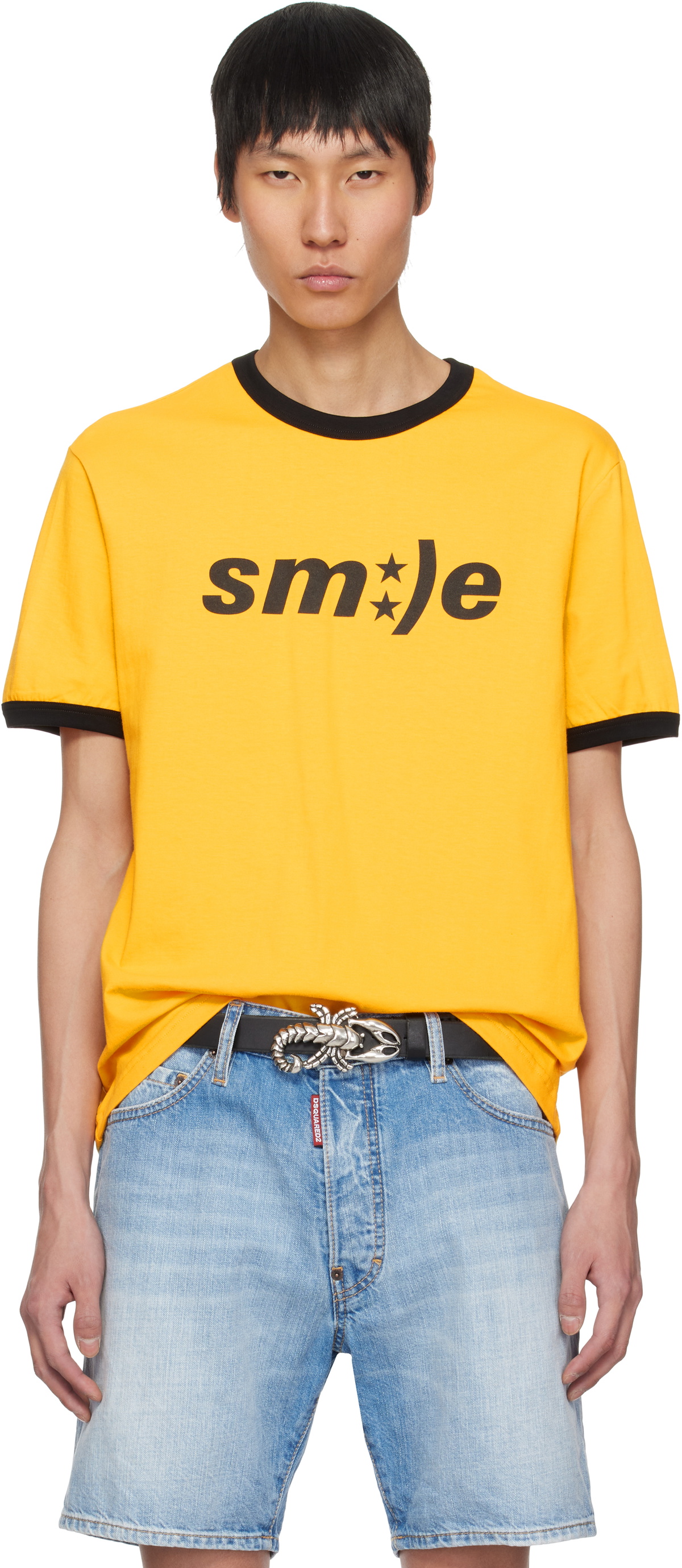 MISBHV Yellow 'Smile' 70's T-shirt