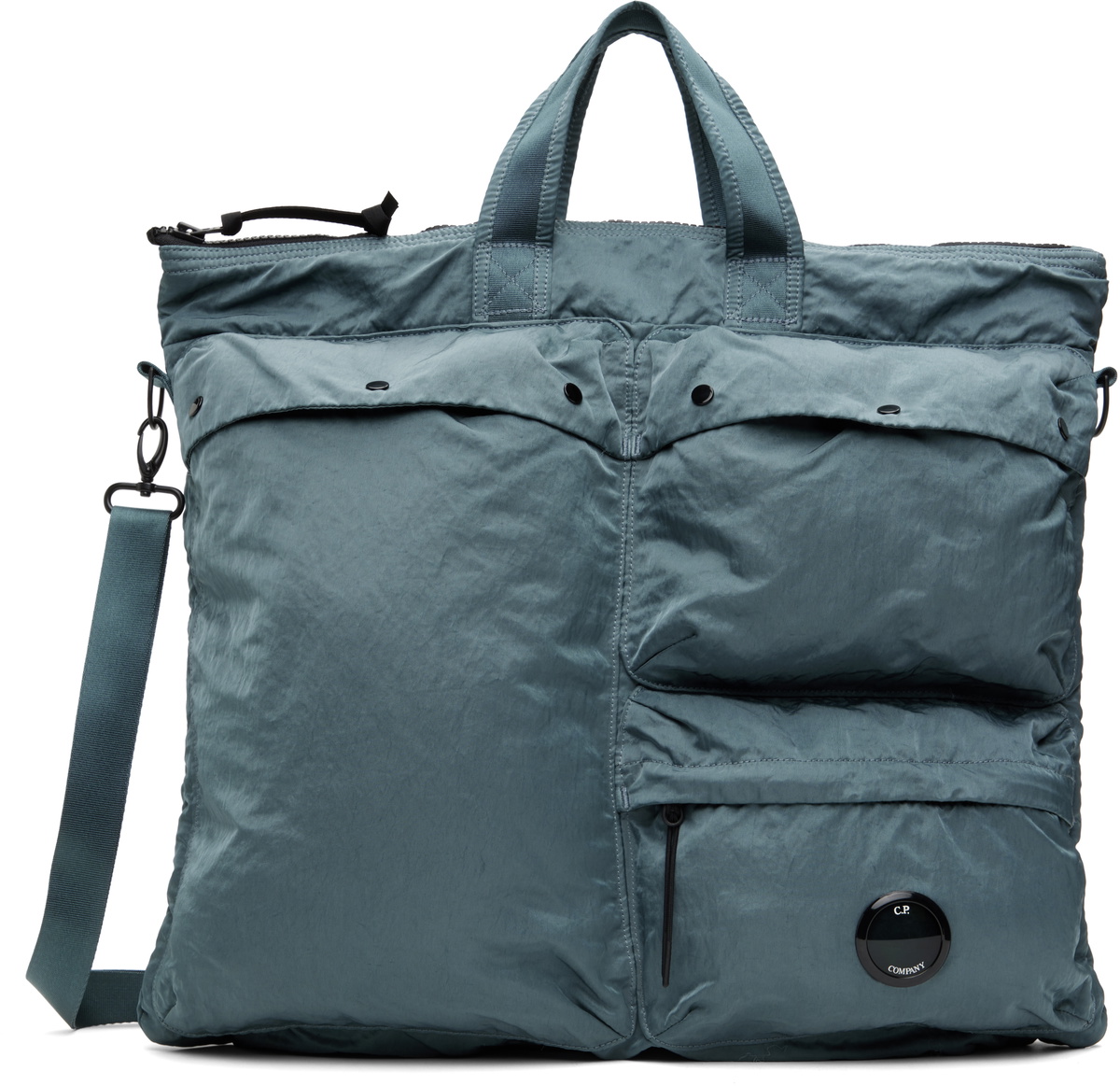 C.P. Company Blue Nylon B Lens Tote C.P. Company