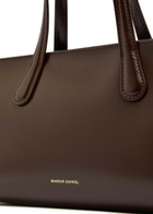 Mansur Gavriel Mini Everyday Glossed Leather top Handle bag - Chocolate - One Size
