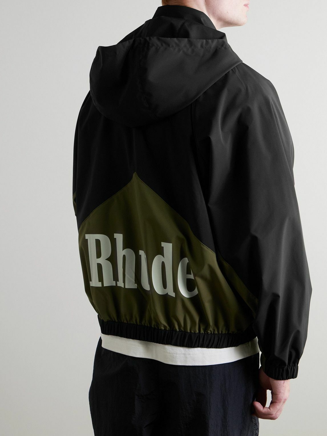 Rhude - Aerial Colour-Block Panelled Shell Hooded Track Jacket